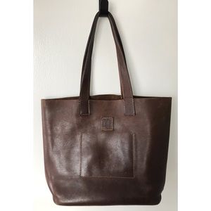 Leather Frye tote